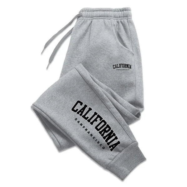 2024 men’s jogging sweatpants in dark color for casual daily sportswear gray