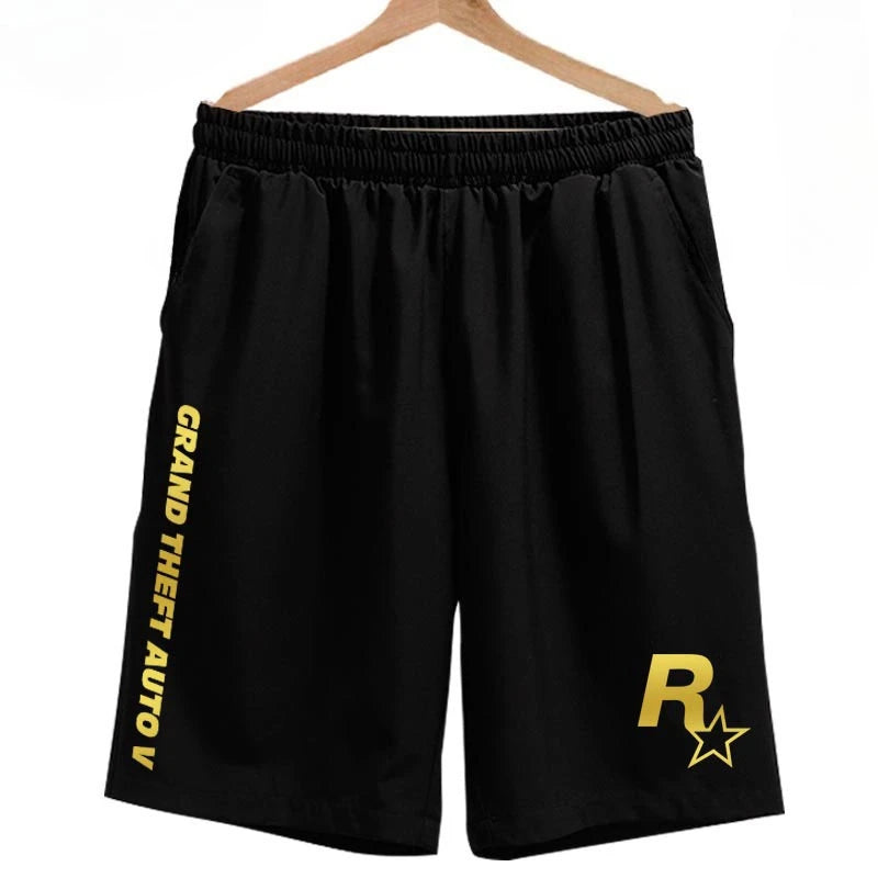 Grand Theft Game Men’s Shorts – Quick-Dry Summer Sweatpants