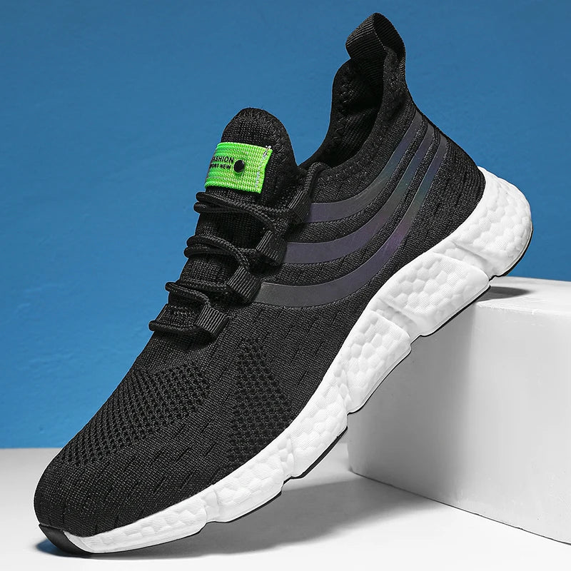 sneakers designed with breathable mesh and cushioned soles for all-day comfort in sports and casual wear. black 03