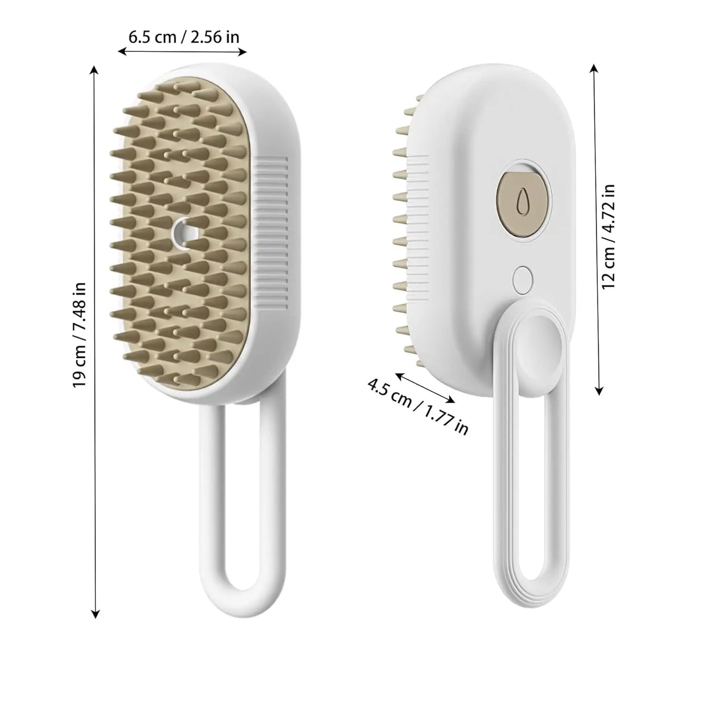 Dog Brush Electric Spray. - white