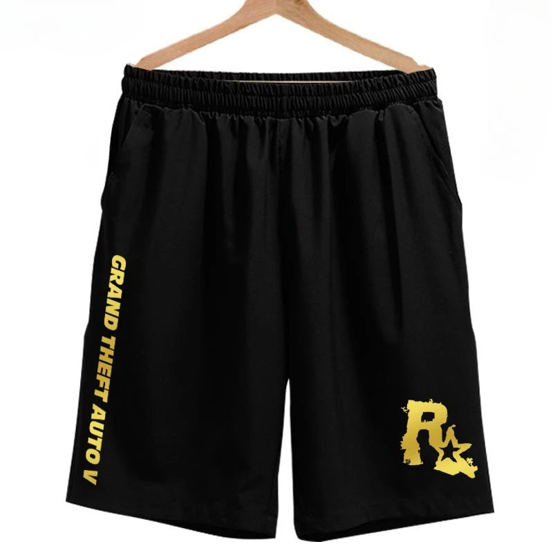 Grand Theft Game Men’s Shorts – Quick-Dry Summer Sweatpants