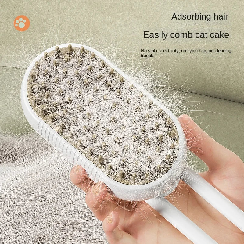 3 in 1 Electric Spray Pets Brush - white