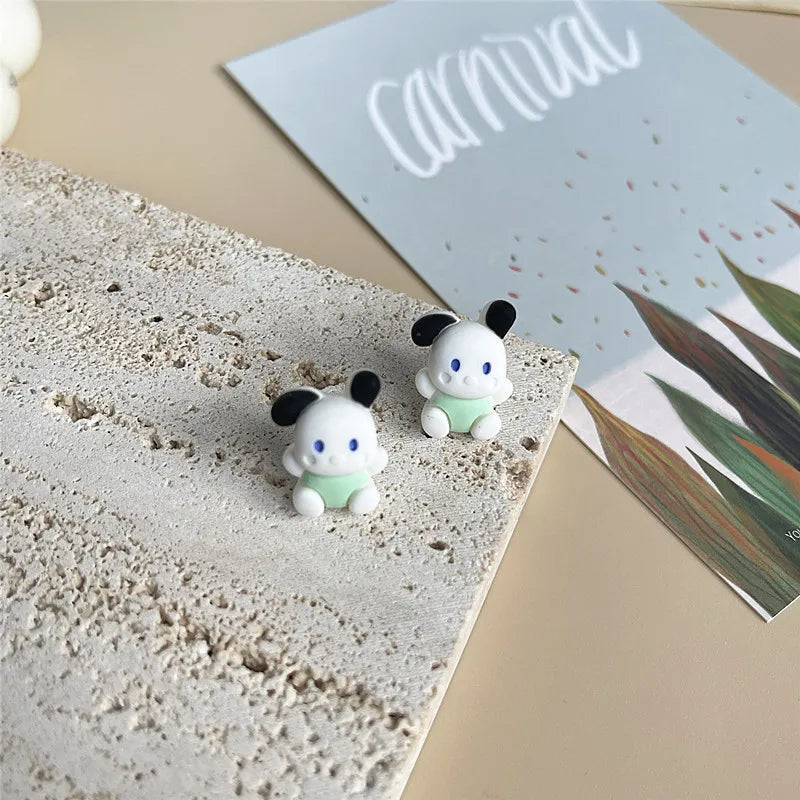Sanrio Hello Kitty My Melody Cinnamoroll Charm Earrings for Women Girls Creative Delicate Pearl Wedding Jewelry Gifts Earrings