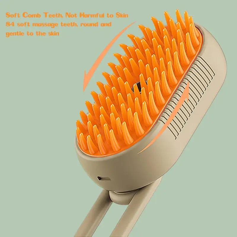 Dog Brush Electric Spray. - orange green