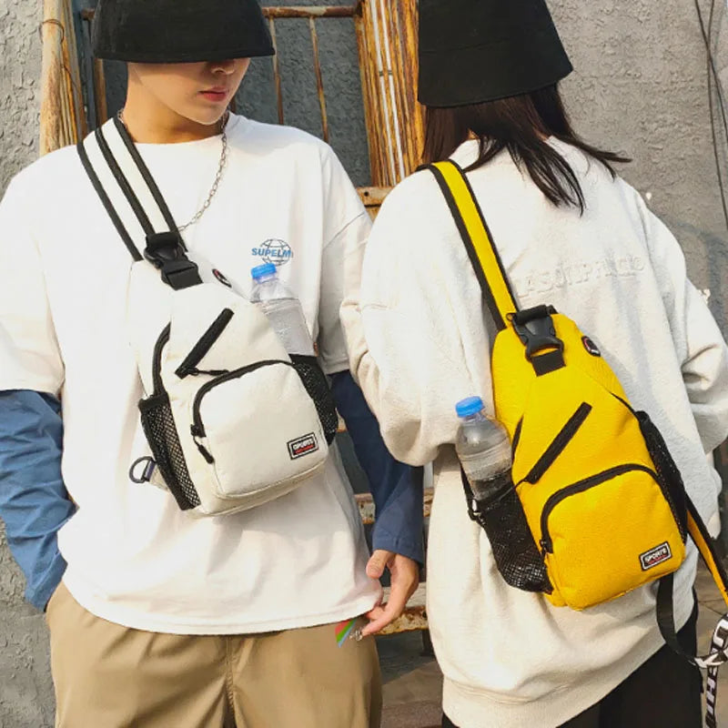 Women Small Backpack Casual Girls Chest Bag with Earphone Hole Travel Backpack Multi-Functional Rucksacks