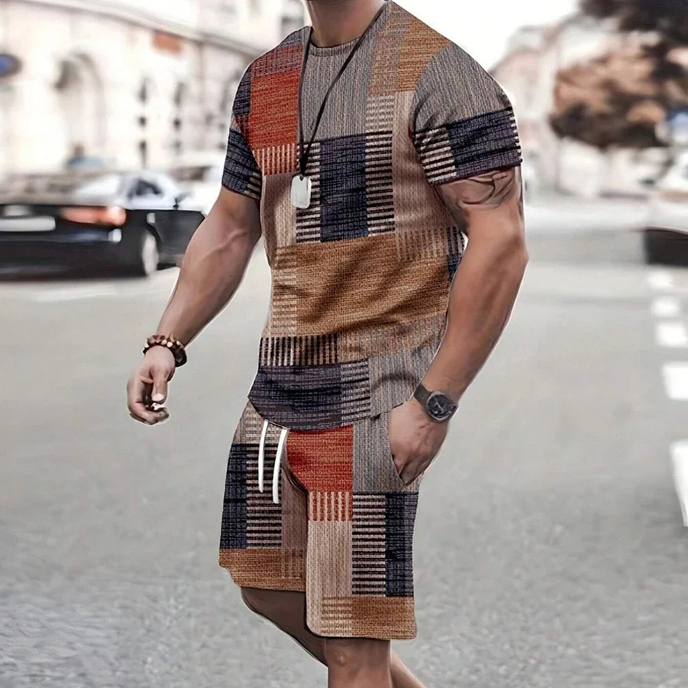 New Men’s Fashion Sportswear Set. - brown