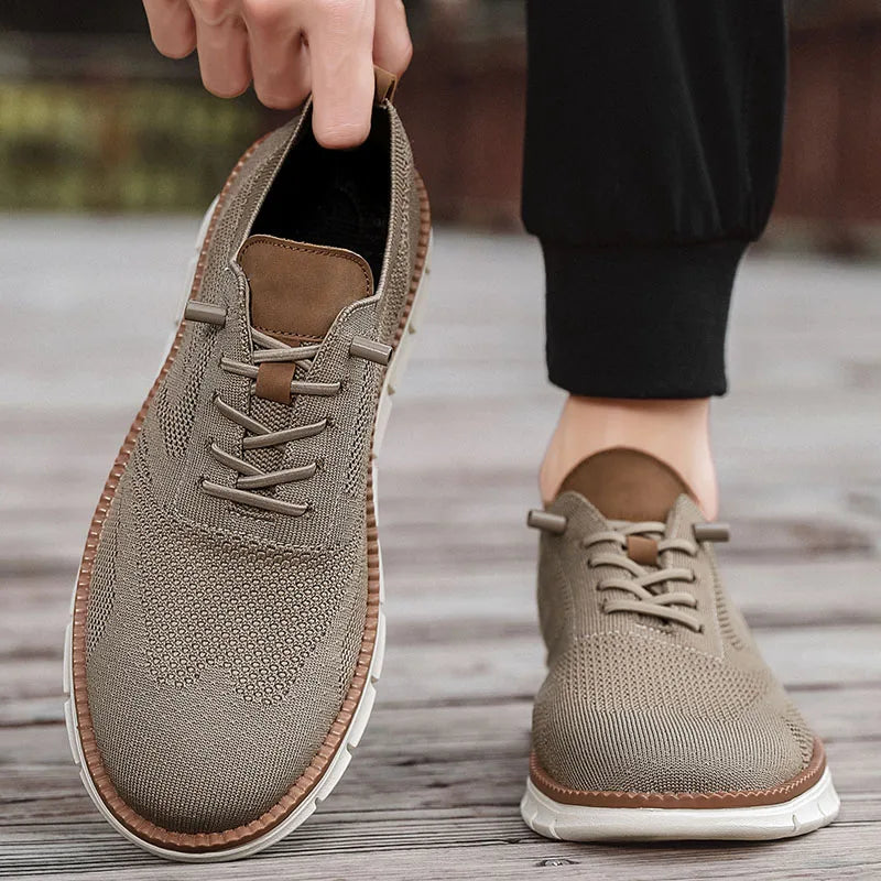 YRZL men's color-blocked casual sports shoes – breathable and anti-slip design
beige 3