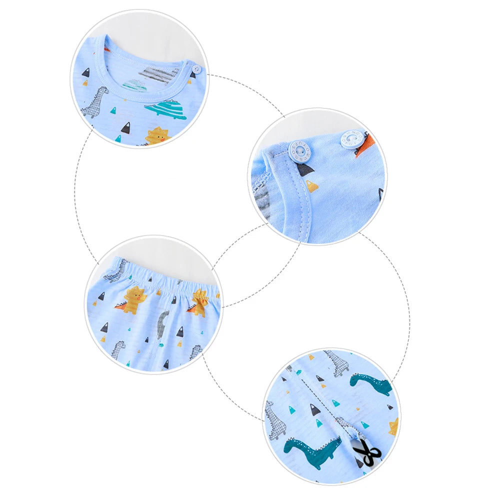 Children’s long sleeve pajama set with cute design – lightweight and comfy sleepwear outfit samples
