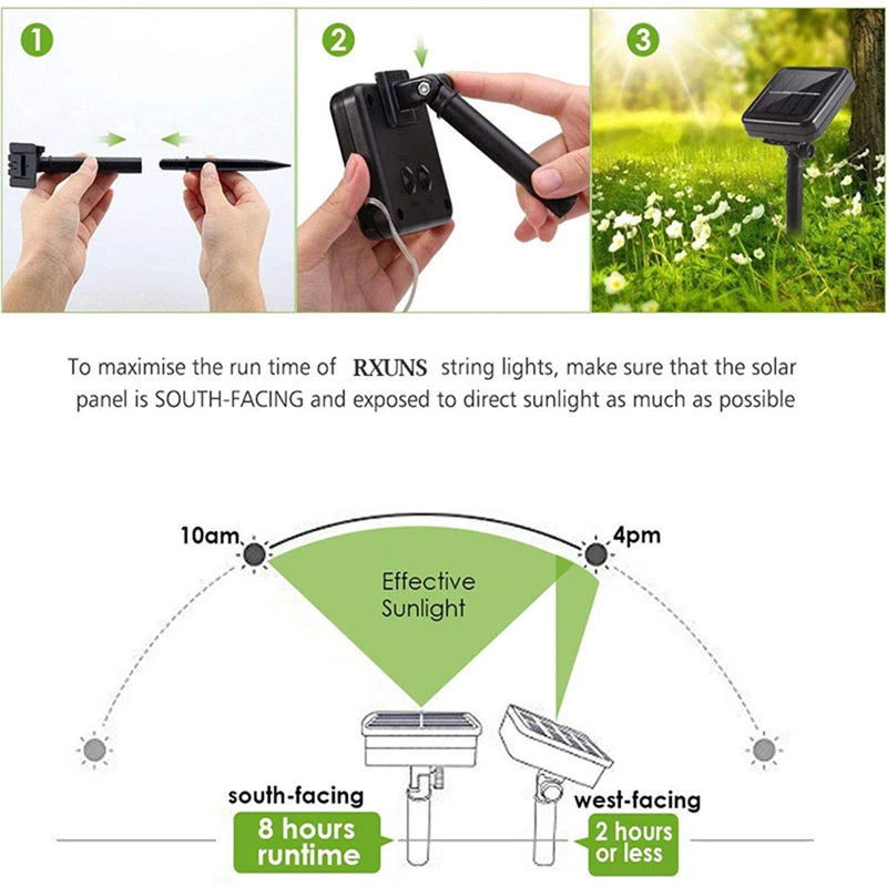 Extra-Long Solar String Lights Outdoor - 4