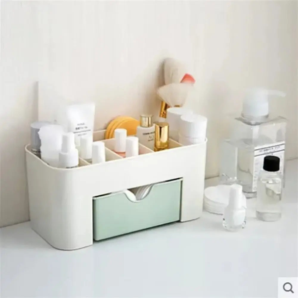 New Durable Double Layer Makeup Organizers Plastic Multiple Colors Storage Box Desktop Make Up Container
