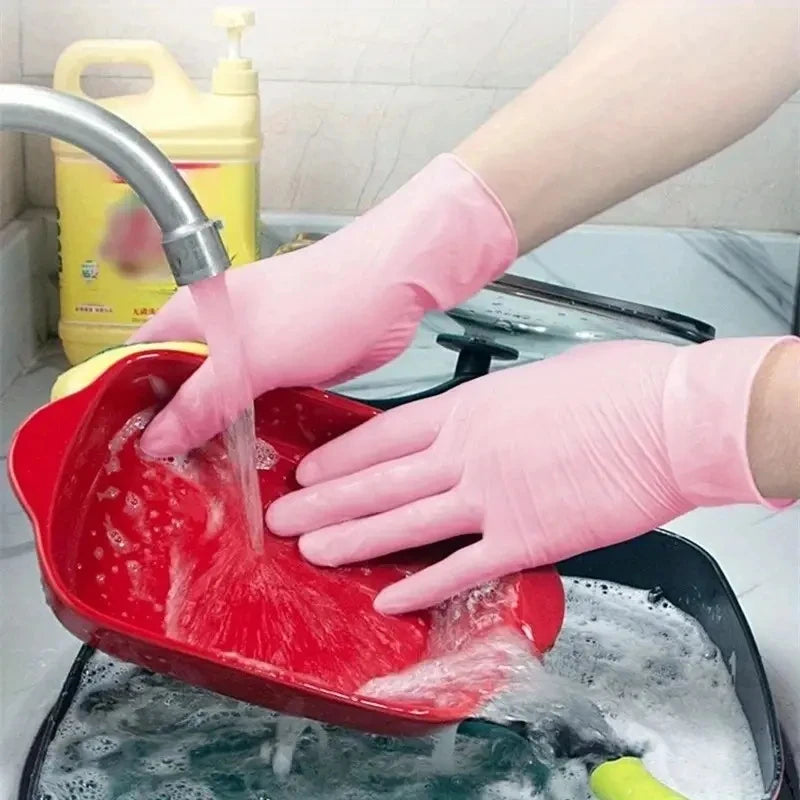 Pink Nitrile Gloves – Disposable, Powder-Free (20/50/100PCS)