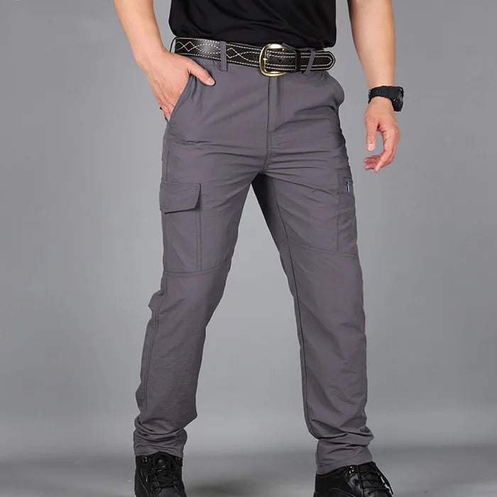Men’s summer cargo pants in streetwear style, designed for trekking, hiking, and outdoor work with multiple pockets and breathable fabric- 10