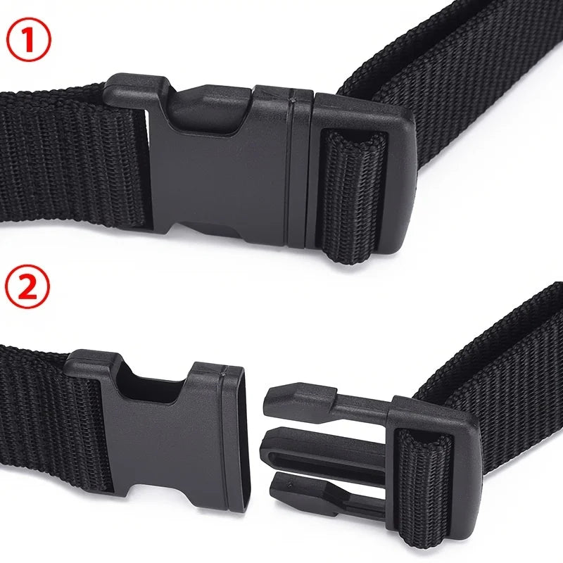 Men’s imitation nylon tactical belt with plastic buckle for outdoor work-  fast  unlocking