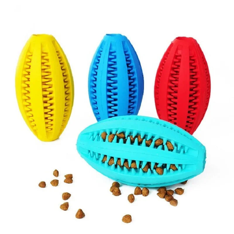 Dog Chew Toys Snack Ball - yellow blue red green