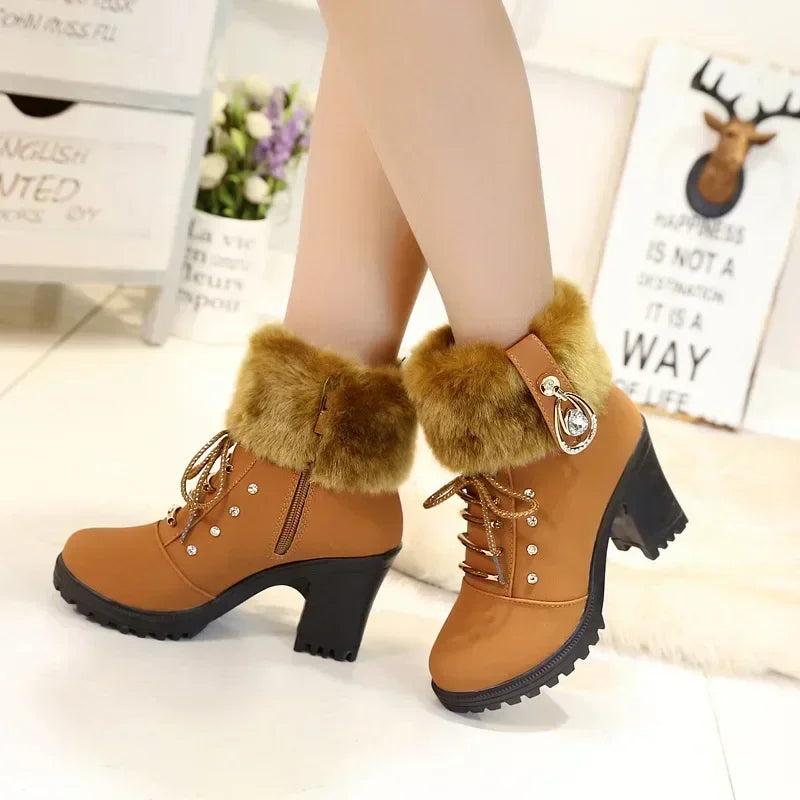 Suede Women Boots Winter Designer - 5