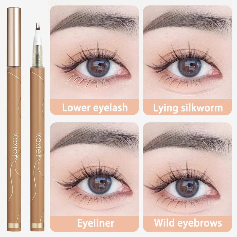 KONAD eyelash and eyebrow product with application examples on eyes