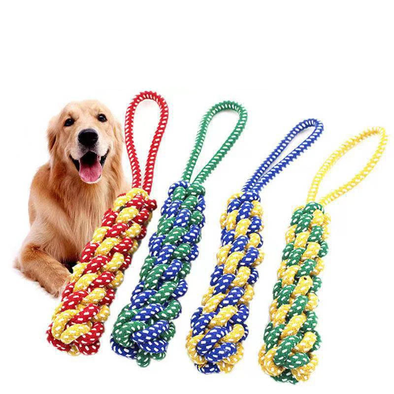 Dog Toy Rope Cotton Puppy Cleaning Teeth and Chew Resistant 1PC