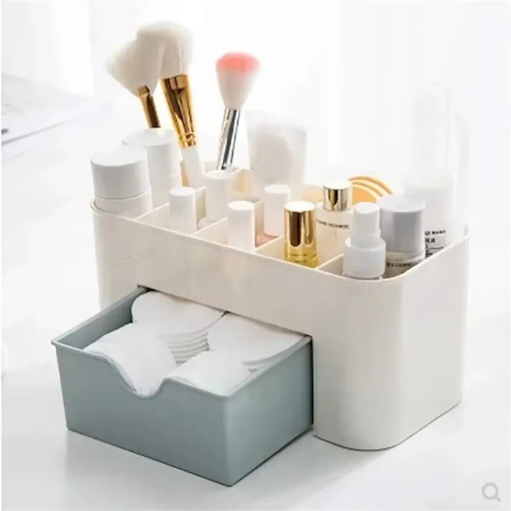 New Durable Double Layer Makeup Organizers Plastic Multiple Colors Storage Box Desktop Make Up Container