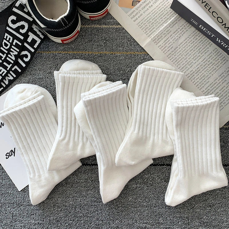 Cool Men Black White Warm Socks - white