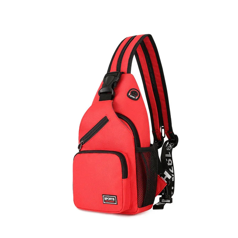 Men's One Shoulder Crossbody Bag - red