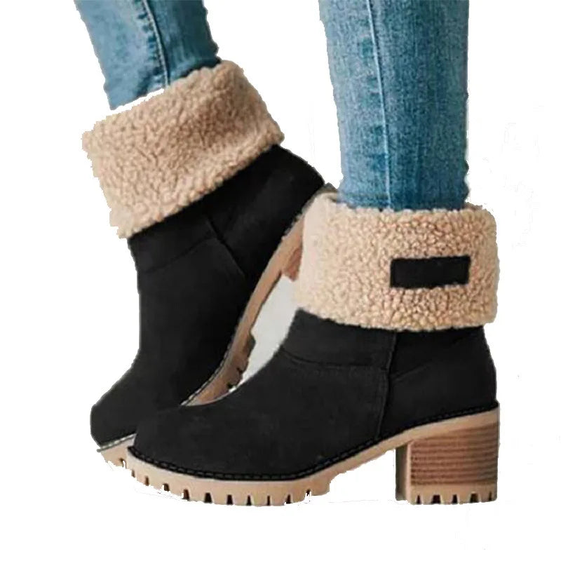 Women Winter Fur Warm Snow Boots - 2