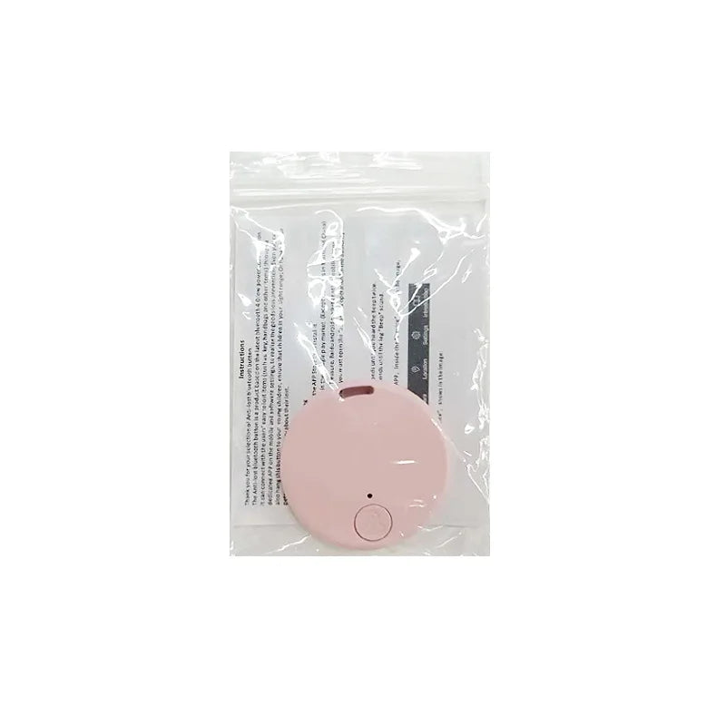 Mini GPS Mobile Bluetooth 5.0 Tracker Anti-Lost Device for Pets Kids Bags Wallet pink