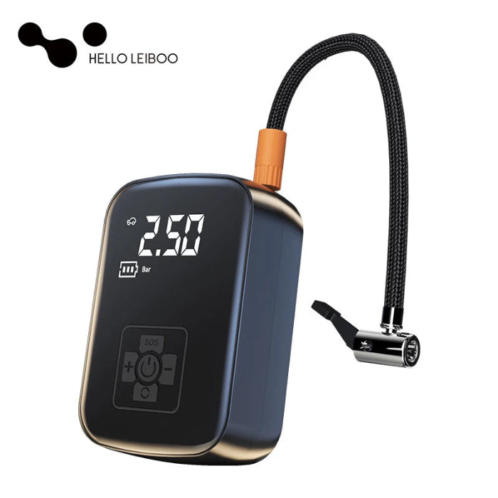 LEIBOO wireless air compressor with digital display for car, bike, and motorcycle tire inflation-010