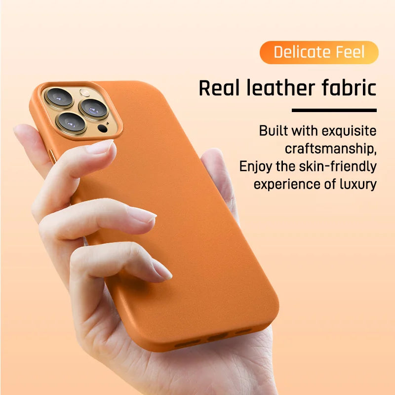 Luxury leather magnetic iPhone case with MagSafe and animated design for iPhone 15 14 13 Pro Max Plus Mini - delicate feel