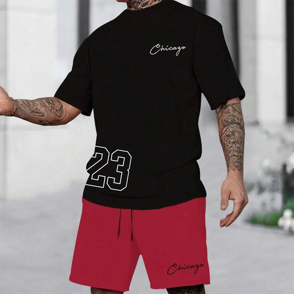 2024 New Fashion 3D Printed Men's Oversized Summer Suit Short Sleeve Shirt and Shorts Set Casual Sportswear Outfit