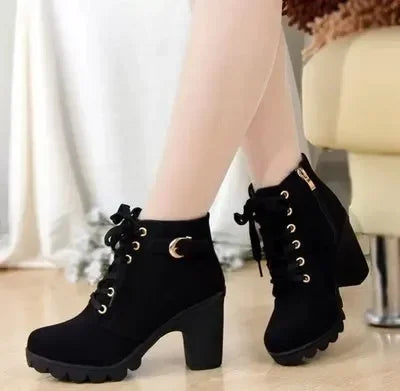 Winter High Heeled Women Boots - 1