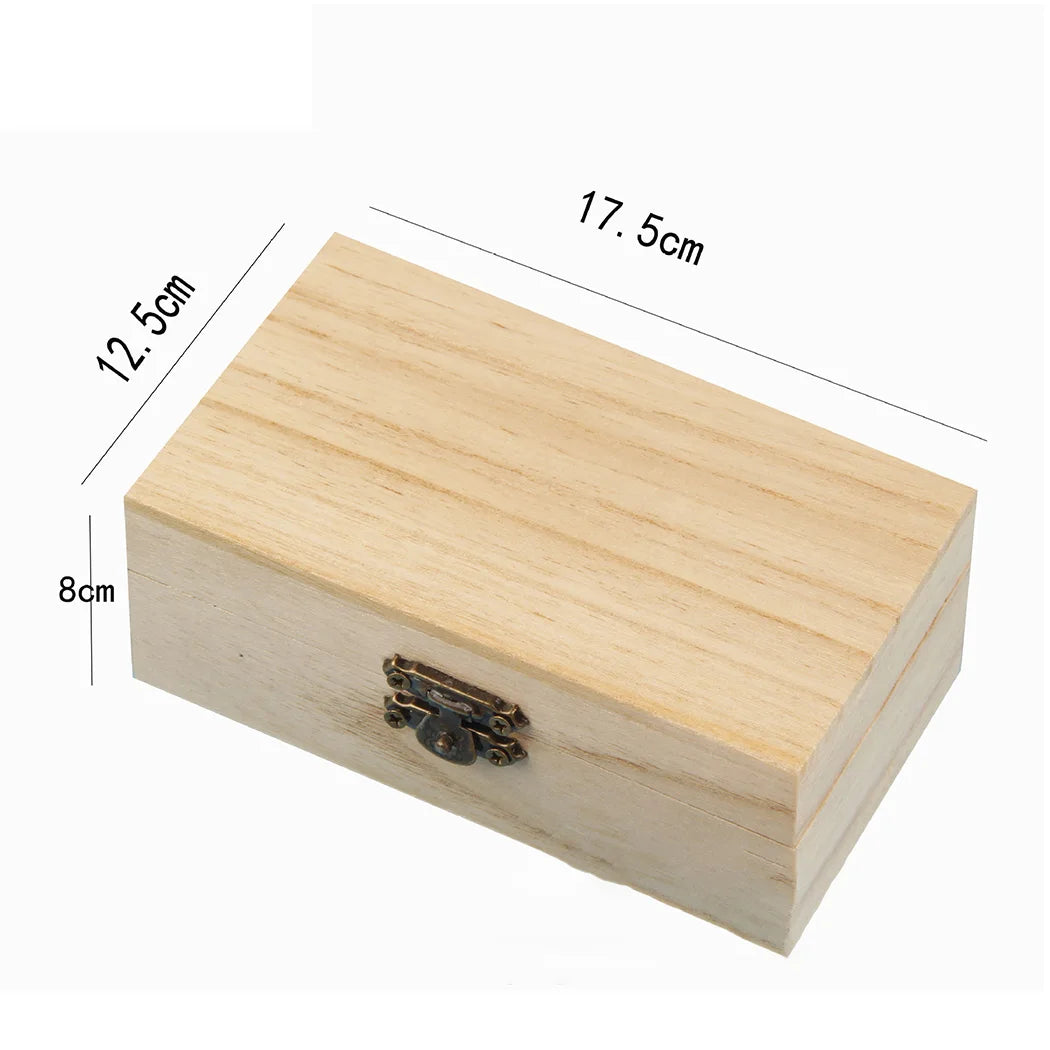 Handmade wooden hinged storage boxes for crafts, gifts, and DIY projects - 1 box medd