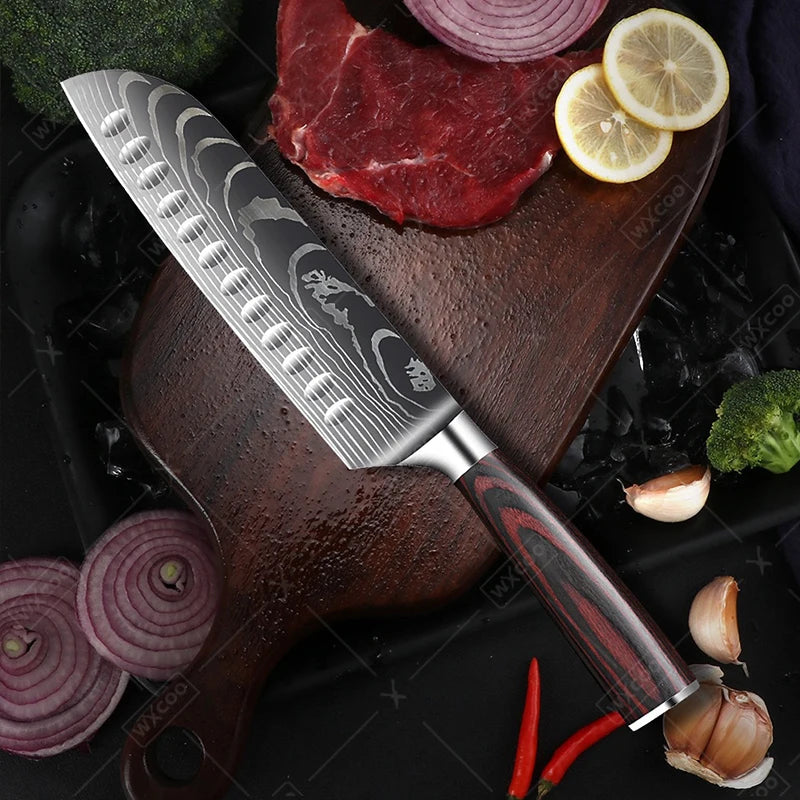 Professional Japanese Knife. -cut lemon