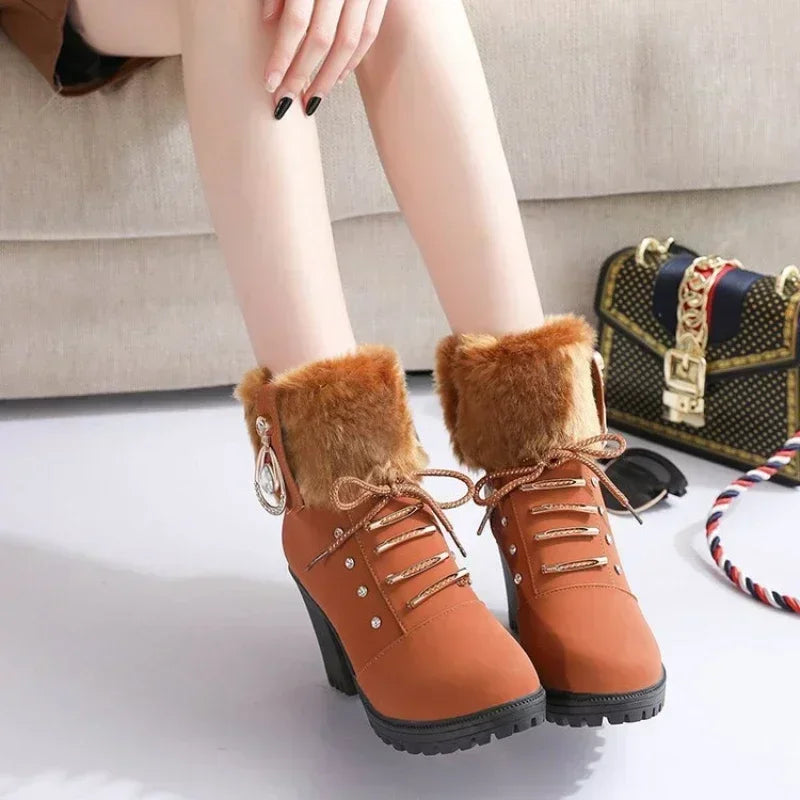 Suede Women Boots Winter Designer - 6