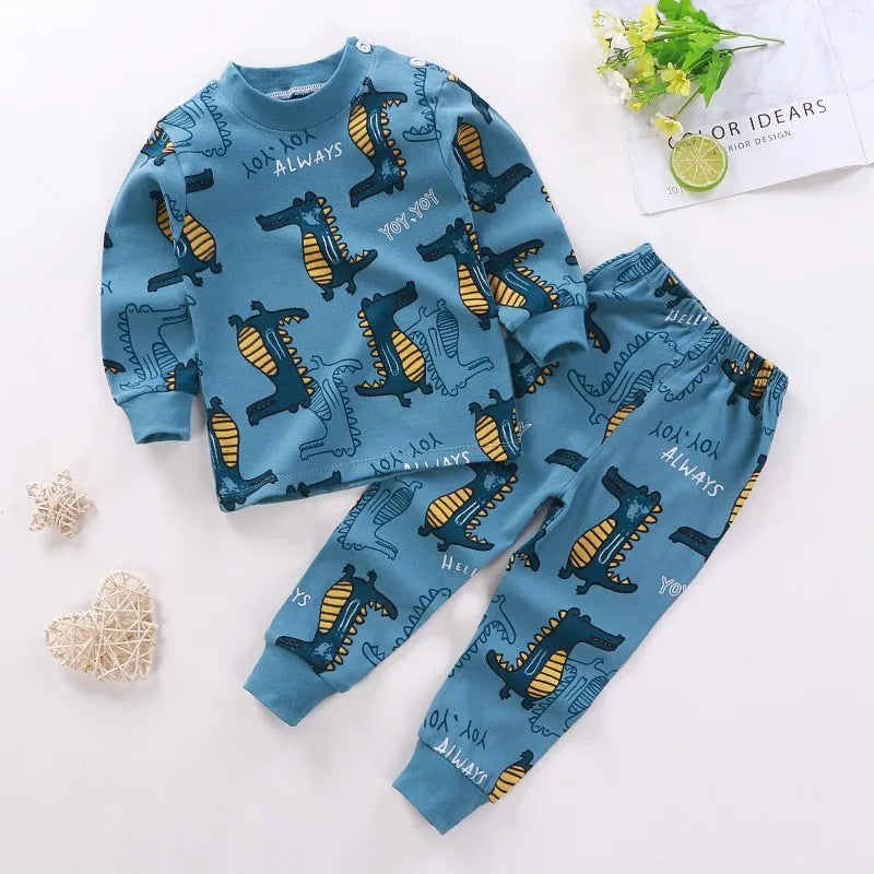 cozy and cute children’s home wear clothing set dragon