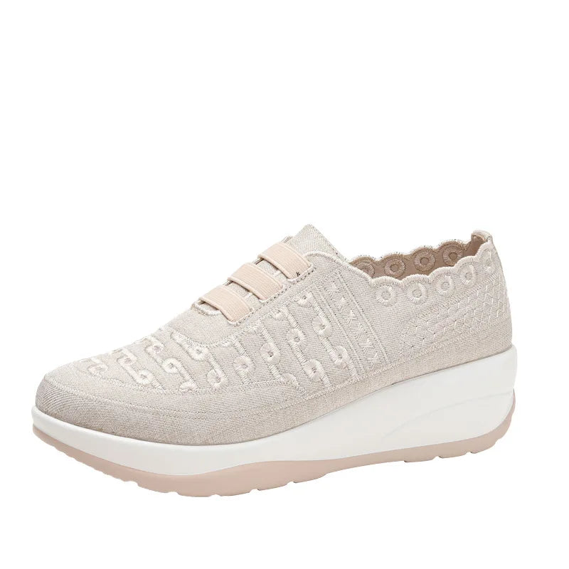 Women's Swing Sneakers Platform. - beige