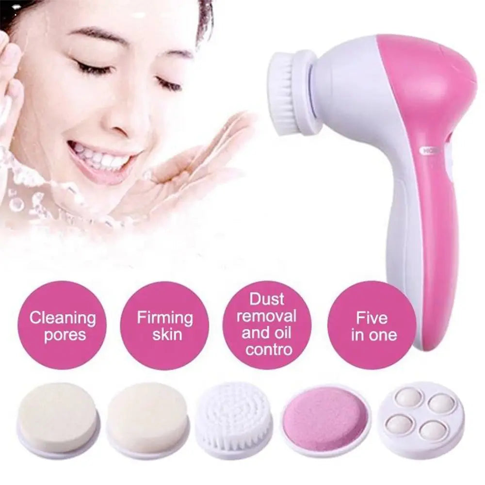Electric Facial Cleaner 5 IN 1 Brush - pink 05
