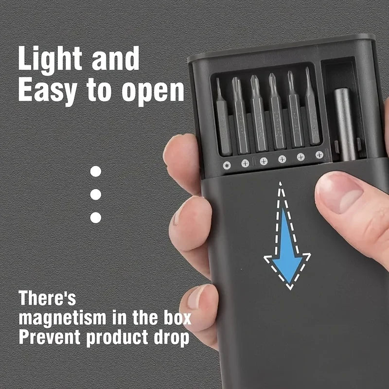 Magnetic Precision Screwdriver Set. - easy open