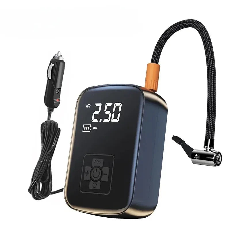 LEIBOO wireless air compressor with digital display for car, bike, and motorcycle tire inflation -021