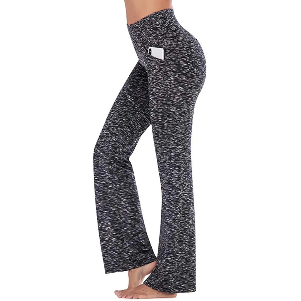Women’s elegant high-waisted palazzo trousers with wide flared legs, designed for professional or formal wear 00