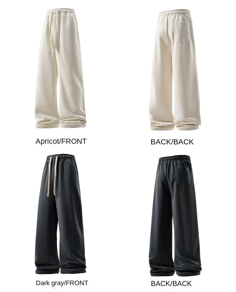 Four views of a pair of pants including front, back, and side views on a white background.