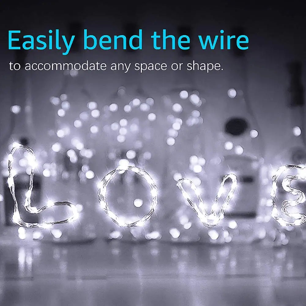Copper Wire LED Fairy Lights Mini Garland 1m 2m