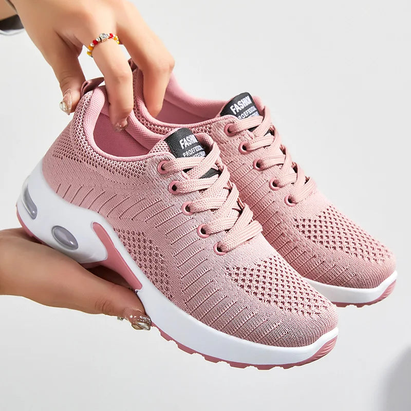 women's shoes large size running  -  pink-2