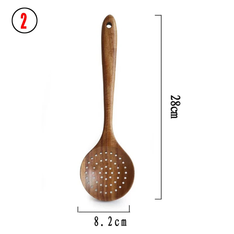 Thailand Teak Wooden Kitchen Utensils – Spoon, Ladle & Turner