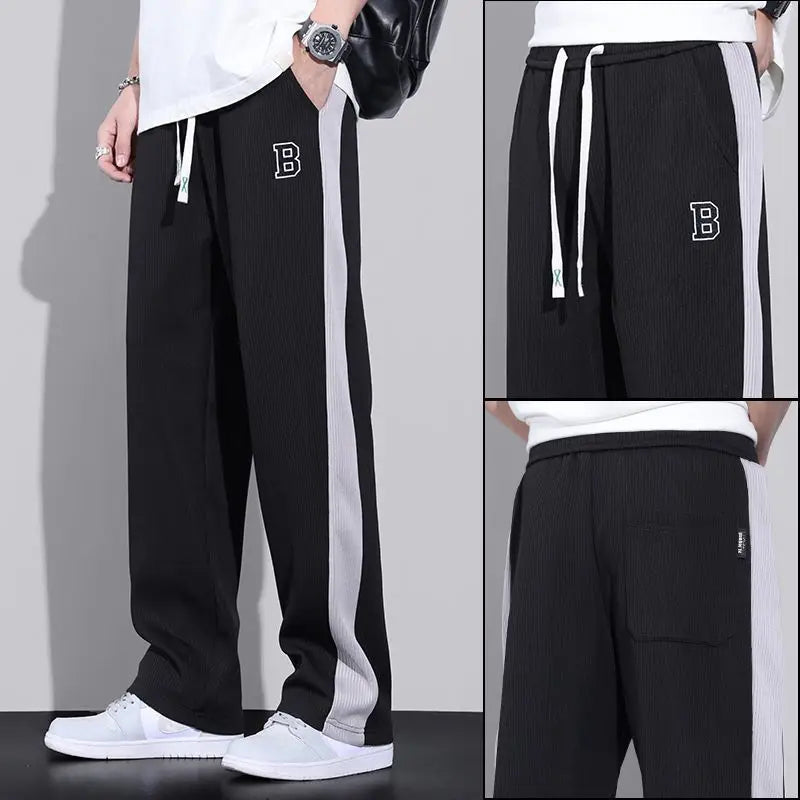 Fashion Men Oversize Sweatpants - black multi