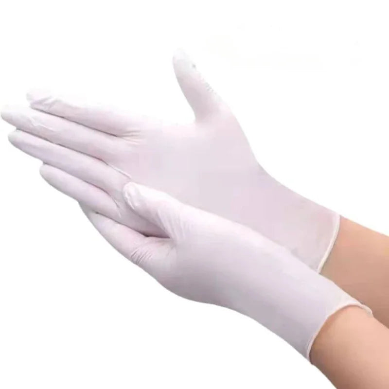 White gloves on a white background