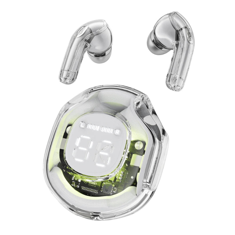 Wireless Bluetooth Earbud Noise Canceling  - clear