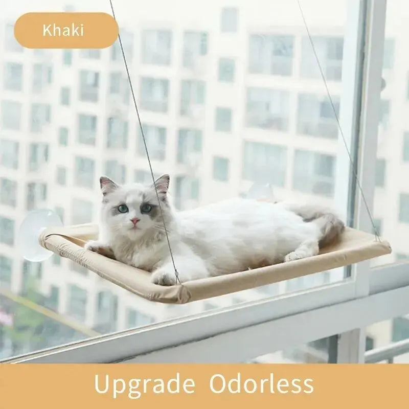 Cat Sunny Window Seat - khaki