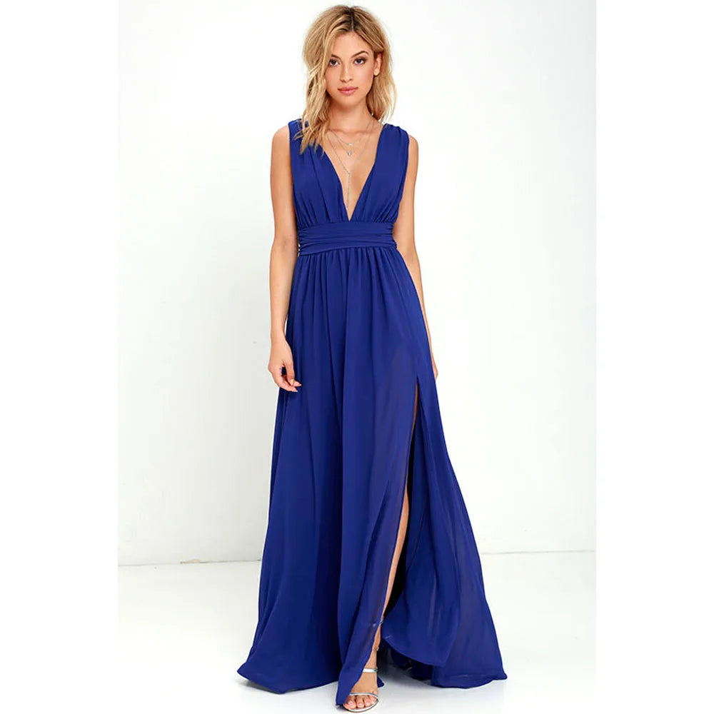 Backless Maxi Summer Dress – Mesh Bodycon Evening Gown