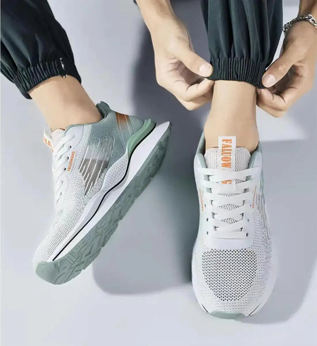 Fashion Men Sneakers Mesh  - light blue-0