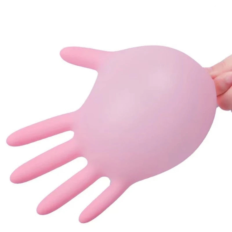 Pink Nitrile Gloves – Disposable, Powder-Free (20/50/100PCS)